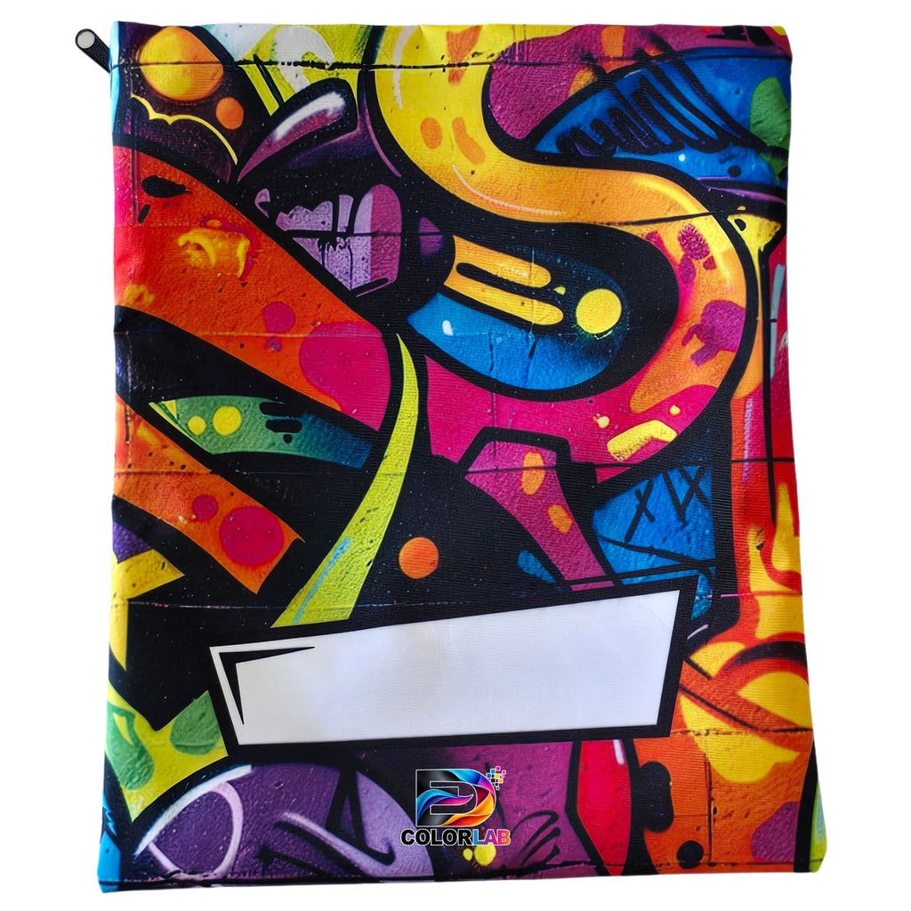 Set of 7 - Graffiti Design Book Bag Set with Subject Names In Afrikaans