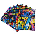 Set of 7 - Graffiti Design Book Bag Set with Subject Names In Afrikaans