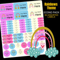 Rainbows Stationery Labels