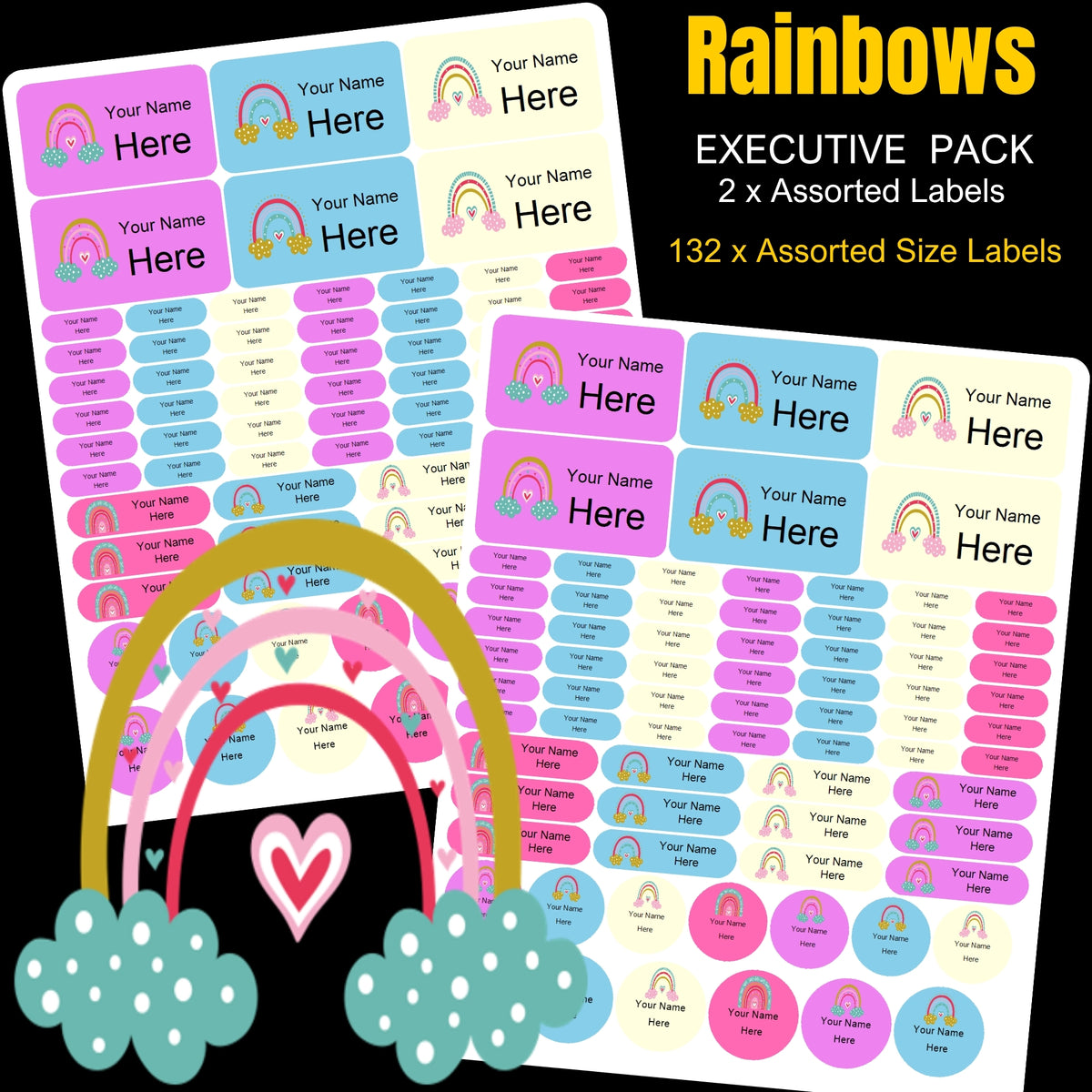 Rainbows Stationery Labels