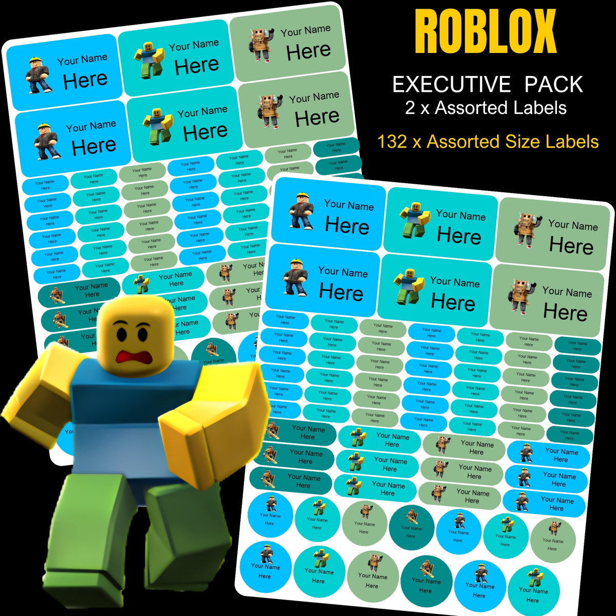 Roblox Boy Stationery Labels
