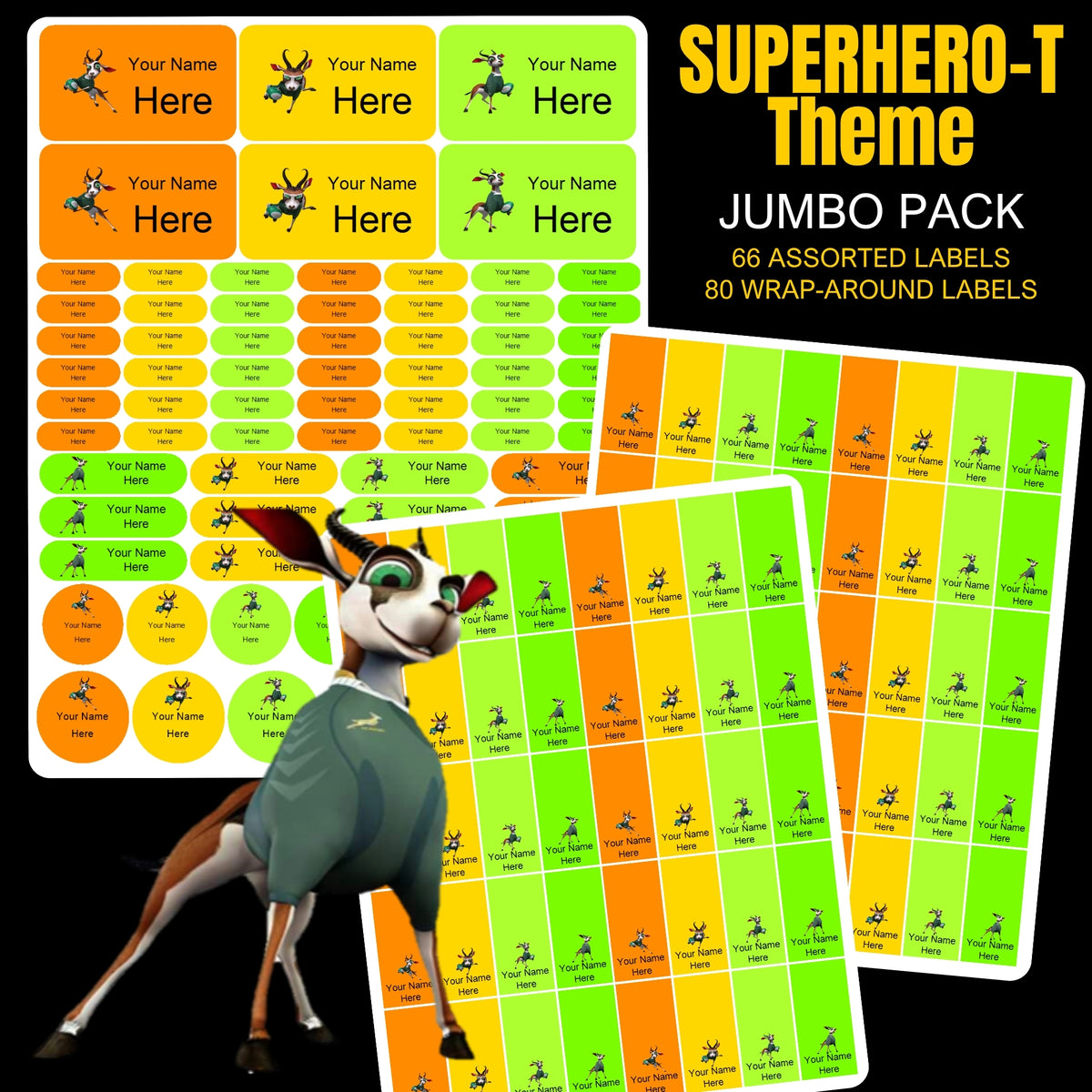 Springbok Boy Stationery Labels