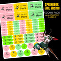 Springbok Girl Stationery Labels