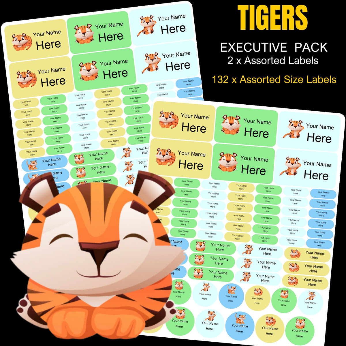 Tigers Stationery Labels