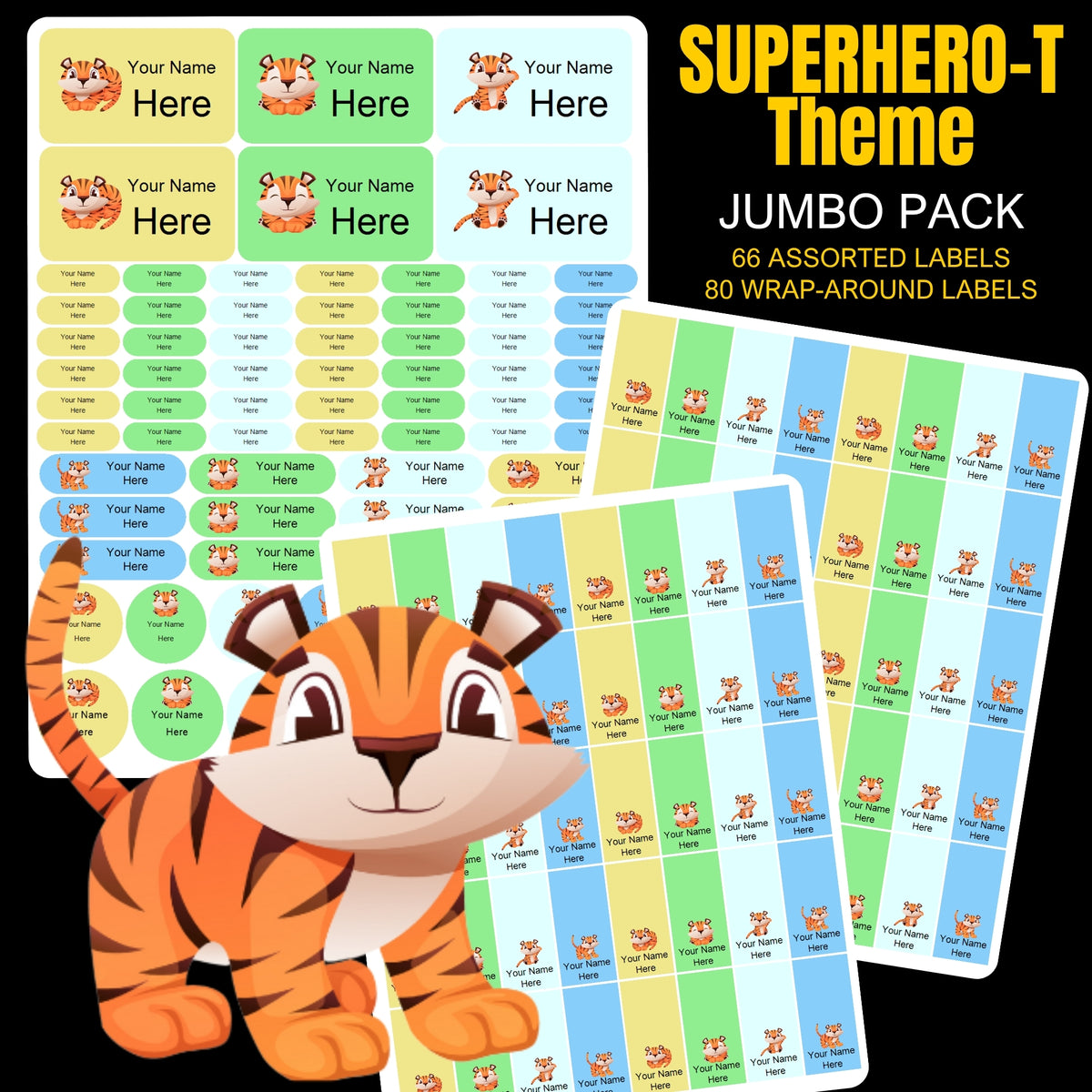 Tigers Stationery Labels