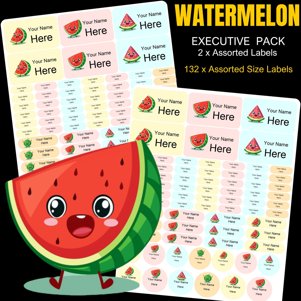 Watermelon Stationery Labels