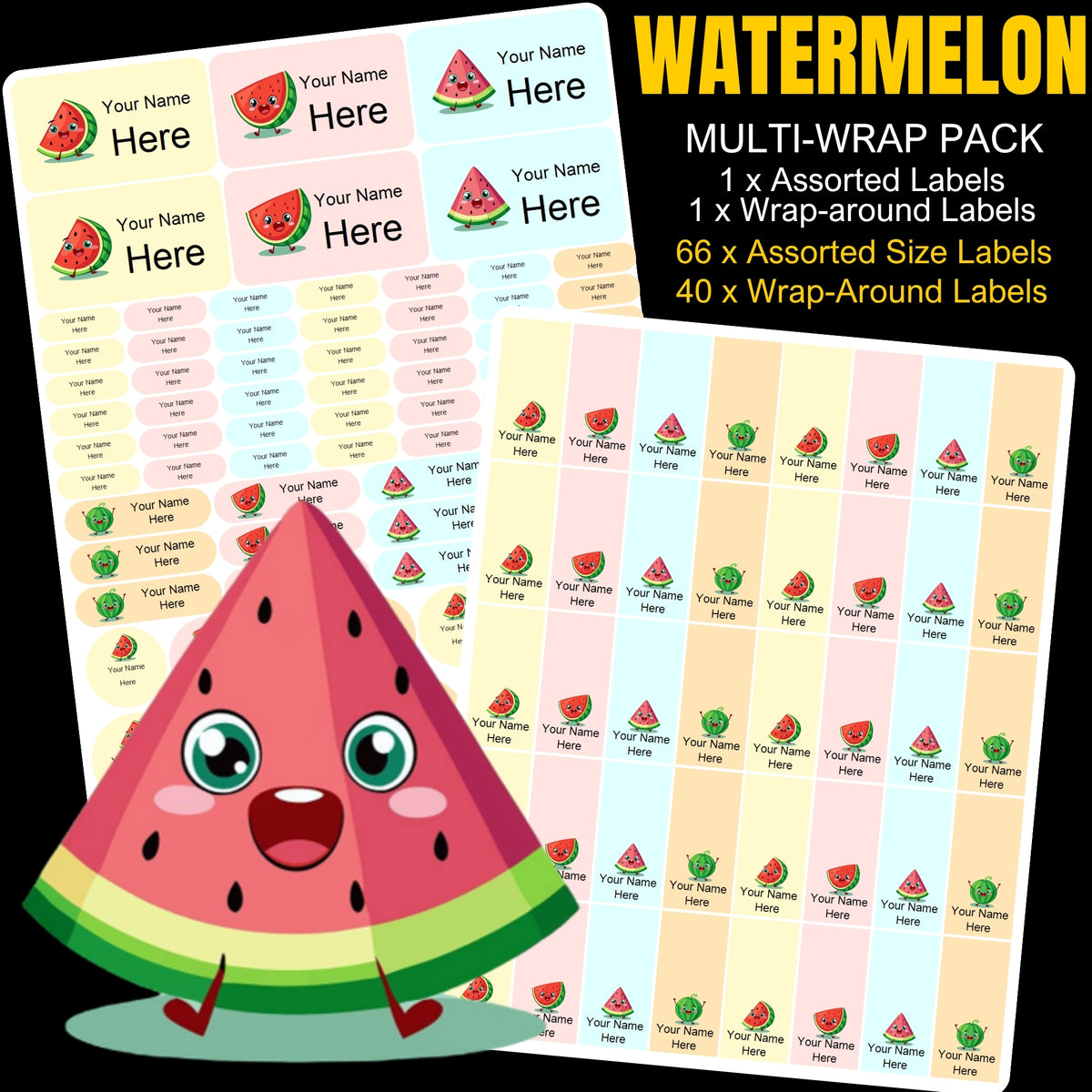 Watermelon Stationery Labels